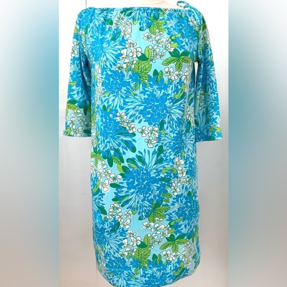 Lilly Pulitzer, Near-Vintage, Stretch Cotton, Retro Floral XS Mini Dress